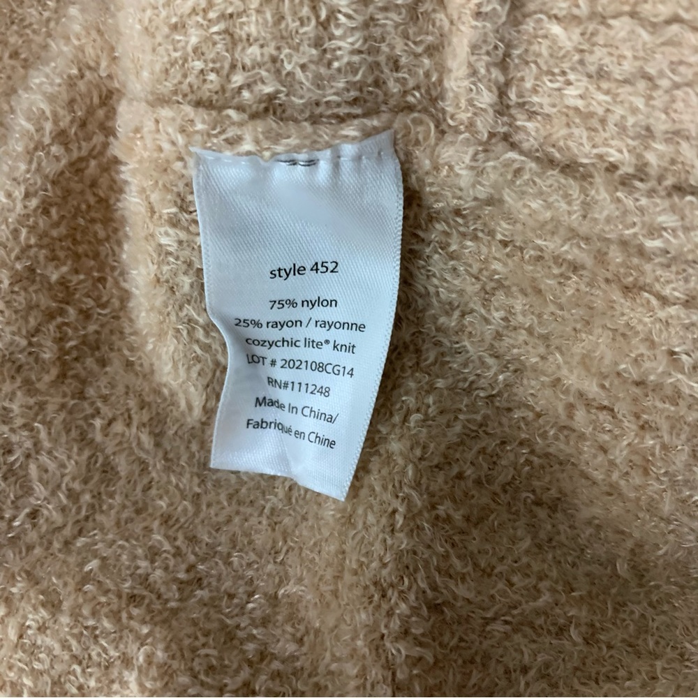 Barefoot Dreams Open Front Cardigan Sweater in Camel - Picture 6 of 6
